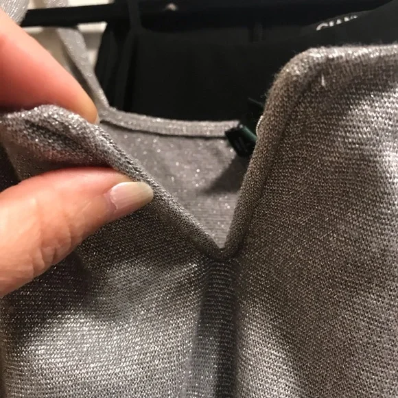 Wild Fable Silver Sparkle Bodysuit, Large - Picture 4 of 6